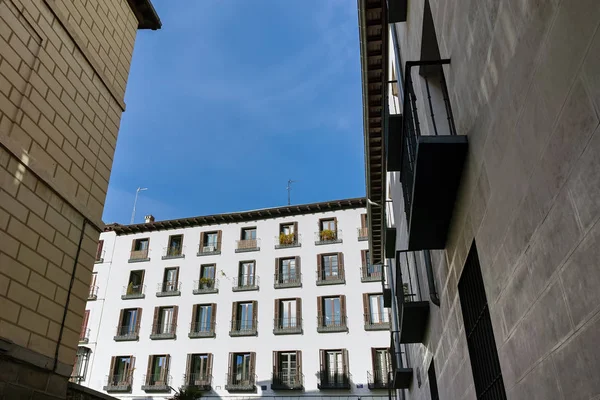 Madrid Spanien Januar 2018 Fassade Typischer Gebäude Und Straßen Der — Stockfoto