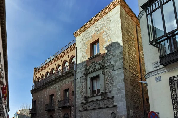 Madrid Spain January 2018 Facade Typical Buildings Streets City Madrid — Stock Photo, Image