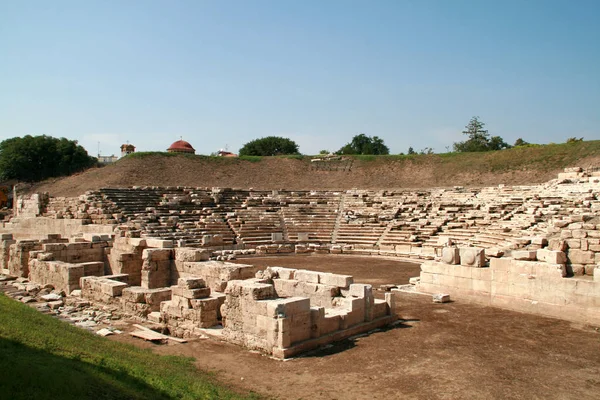 Larissa Grécia Setembro 2011 Anfiteatro Antigo Área Arqueológica Larissa Região — Fotografia de Stock