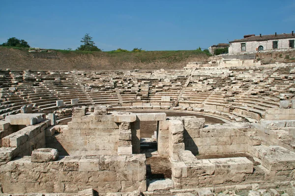 Larissa Griekenland September 2011 Oude Amfitheater Het Archeologische Gebied Van — Stockfoto