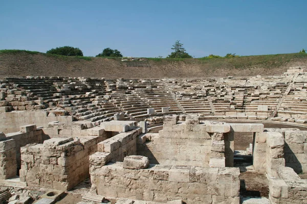 Larissa Griekenland September 2011 Oude Amfitheater Het Archeologische Gebied Van — Stockfoto