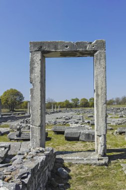 Philippi, Doğu Makedonya ve Trakya arkeolojik alanda Antik Kalıntılar Panoramik görünümü, Yunanistan