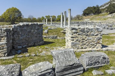 Philippi, Doğu Makedonya ve Trakya arkeolojik alanda Antik Kalıntılar Panoramik görünümü, Yunanistan