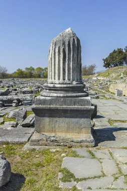 Philippi, Doğu Makedonya ve Trakya arkeolojik alanda Antik Kalıntılar Panoramik görünümü, Yunanistan