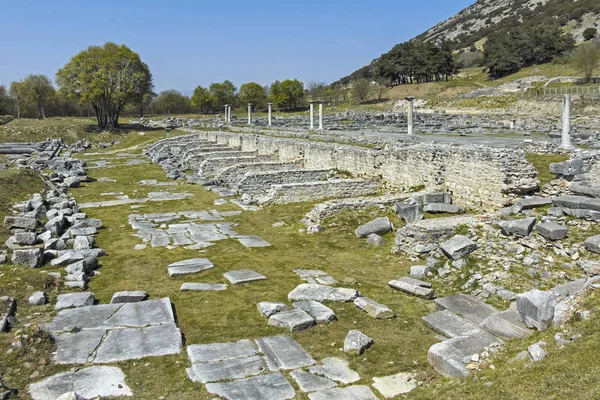 Philippi, Doğu Makedonya ve Trakya arkeolojik alanda Antik Kalıntılar Panoramik görünümü, Yunanistan