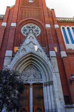 Madrid, İspanya - 23 Ocak 2018: görünümü, kilise Santa Cruz bölgesinde şehir Madrid, İspanya, Amazing