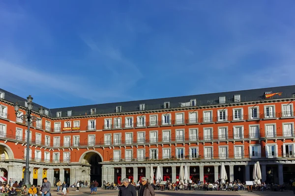 Madrid Spanya Ocak 2018 Madrid Şehrinde Plaza Mayor Eski Bina — Stok fotoğraf