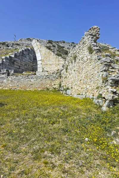 Ruínas Antigas Sítio Arqueológico Filipos Macedónia Oriental Trácia Grécia — Fotografia de Stock
