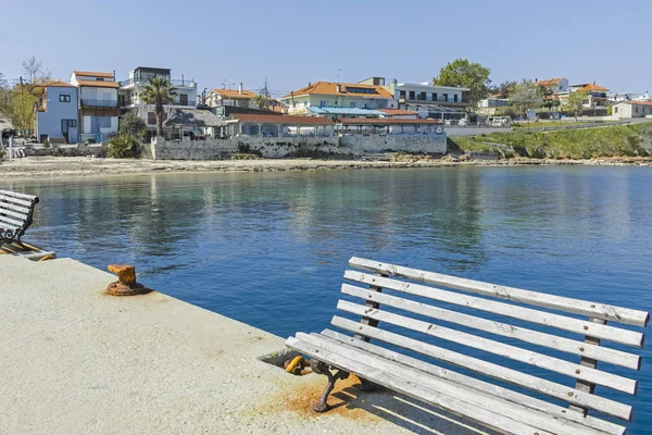 Nea Fokea Kassandra Grecia Marzo 2019 Panorama Ciudad Nea Fokea — Foto de Stock