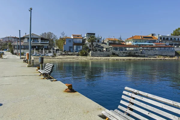Nea Fokea Kassandra Griechenland März 2019 Stadtpanorama Nea Fokea Kassandra — Stockfoto