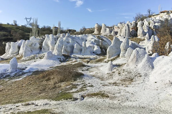 Sziklaképzők Panorámája Kőesküvő Város Közelében Kardzelhali Bulgária — Stock Fotó