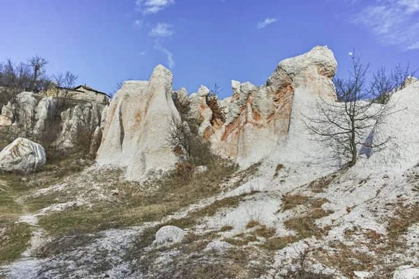 Sziklaképzők Panorámája Kőesküvő Város Közelében Kardzelhali Bulgária — Stock Fotó