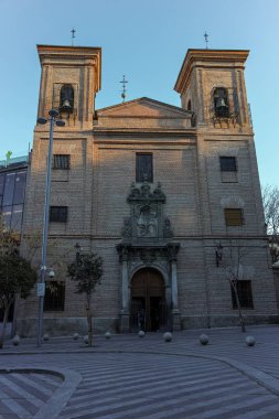 Madrid, Ispanya-Ocak 24, 2018: Iglesia de San Martin de Tours of Madrid, Ispanya sabah görünümü