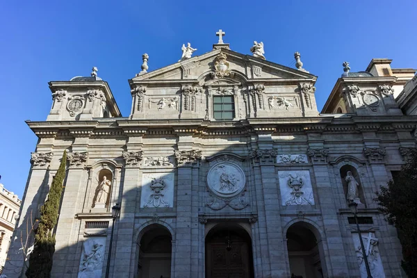 Madrid Espanha Janeiro 2018 Incrível Vista Matinal Paróquia Santa Bárbara — Fotografia de Stock