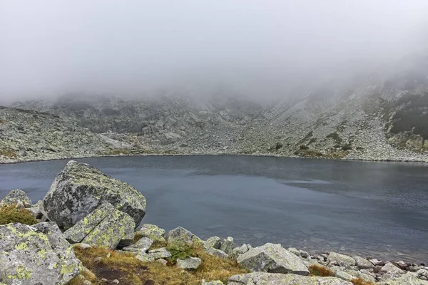 Пейзаж Туманом Над Мусаленскими Озерами Гора Рила Болгария — стоковое фото