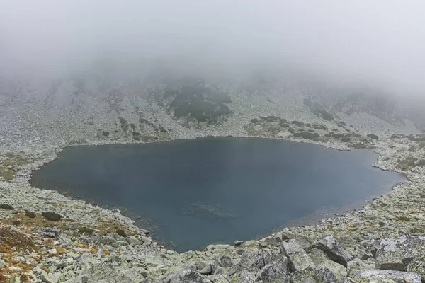 Paysage Avec Brouillard Sur Les Lacs Musalenski Montagne Rila Bulgarie — Photo