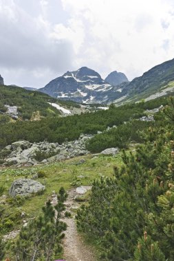 Malyovitsa zirvesi ve Malyoviska nehri yakınındaki manzara, Rila Dağı, Bulgaristan