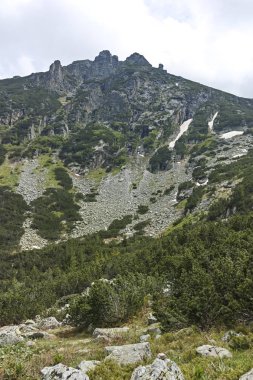 Malyovitsa zirvesi ve Malyoviska nehri yakınındaki manzara, Rila Dağı, Bulgaristan