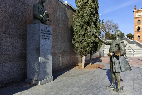 Madrid Spagna Gennaio 2018 Statua Davanti Bullring Las Ventas Plaza — Foto Stock