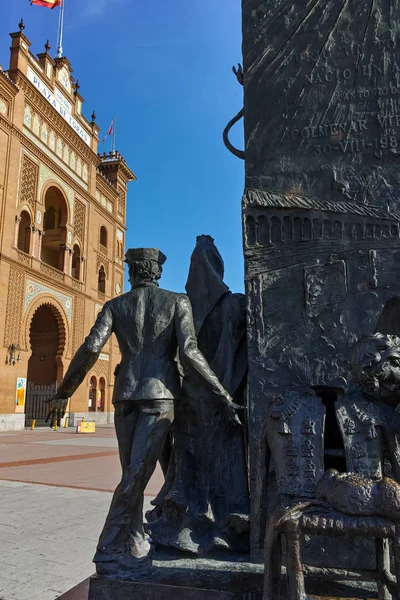 Madrid Spanien Januar 2018 Statue Vor Der Stierkampfarena Las Ventas — Stockfoto