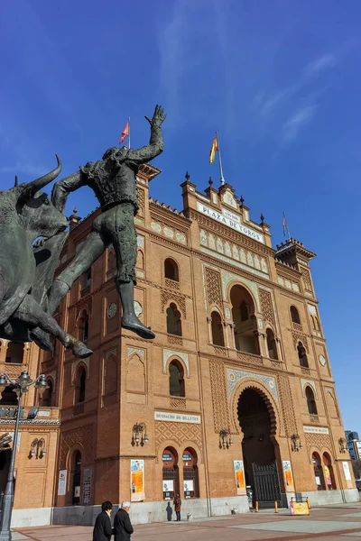 Madrid Spanyolország Január 2018 Szobor Előtt Las Ventas Bikaviadal Plaza — Stock Fotó