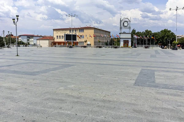 Centrum van de stad Strumica, Noord-Macedonië — Stockfoto