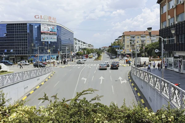 Centrum van de stad Strumica, Noord-Macedonië — Stockfoto