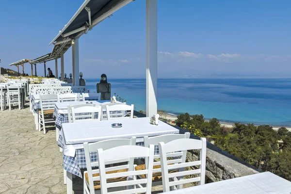 Restaurante típico griego en Afytos, Grecia —  Fotos de Stock