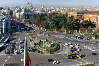 Cybele Sarayı'ndan Madrid şehrinin panoraması