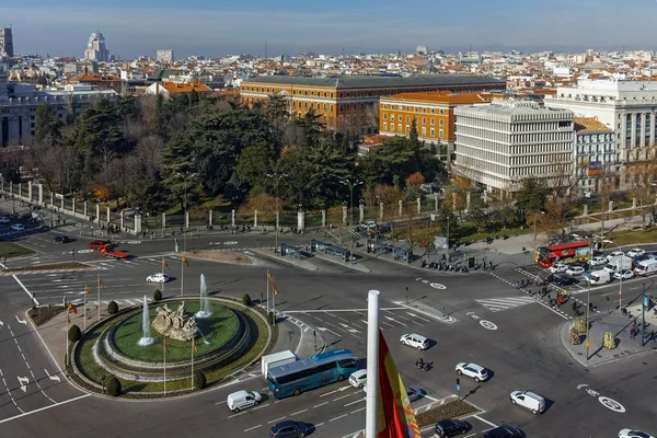 Cybele Sarayı'ndan Madrid şehrinin panoraması — Stok fotoğraf