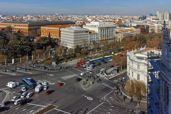 Panorama de la ciudad de Madrid desde el Palacio Cybele —  Fotos de Stock