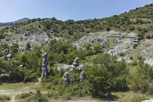 Rock formáció Kuklica Kőbabai Macedónia — Stock Fotó