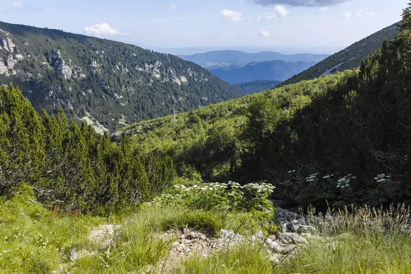 Malyoviska flusstal, rila berg, bulgarien — Stockfoto