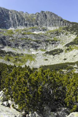 Scary Lake, Rila Mountain, Bulgaristan için patikadan manzara