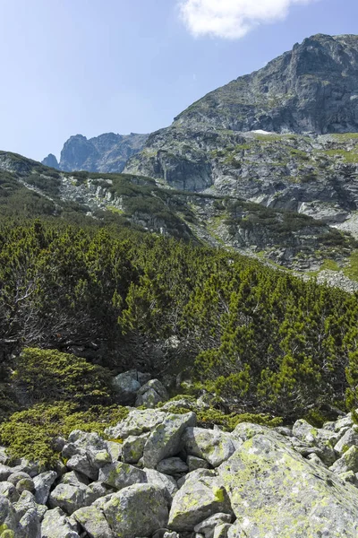Scary Lake, Rila Mountain, Bulgaristan için patikadan manzara