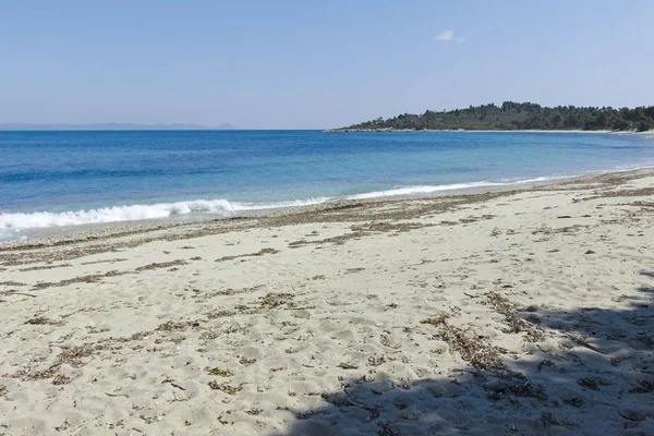 Золотой пляж Ксении на полуострове Кассандра, Халкидики , — стоковое фото