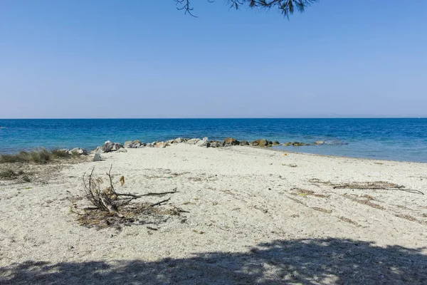 Lagoon Beach à la péninsule de Kassandra, Chalcidique, Grèce — Photo