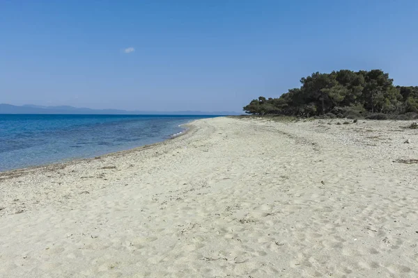 Lagoon Beach à la péninsule de Kassandra, Chalcidique, Grèce — Photo