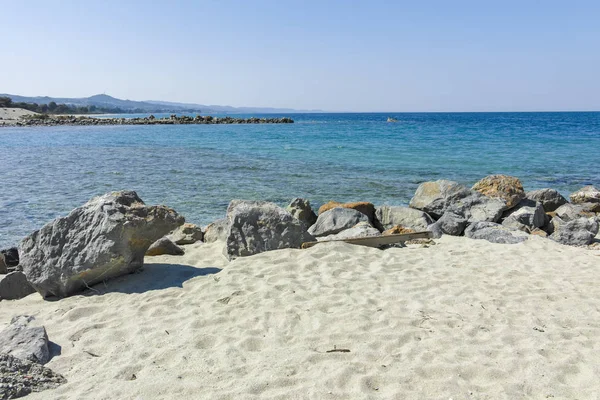 Lagoon Beach à la péninsule de Kassandra, Chalcidique, Grèce — Photo