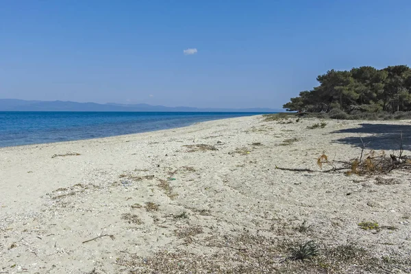 Lagoon Beach à la péninsule de Kassandra, Chalcidique, Grèce — Photo