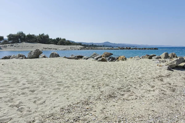 Lagoon Beach à la péninsule de Kassandra, Chalcidique, Grèce — Photo