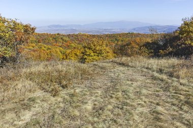 Cherna Gora (Monte Negro) dağının sonbahar manzarası, Bulgaristan