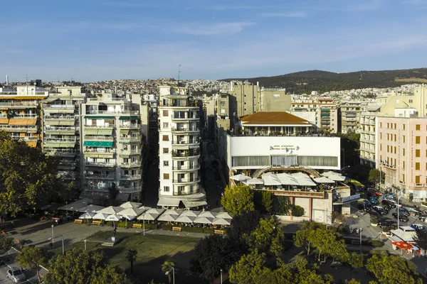 Panorama z Białej Wieży do miasta Saloniki, Grecja — Zdjęcie stockowe