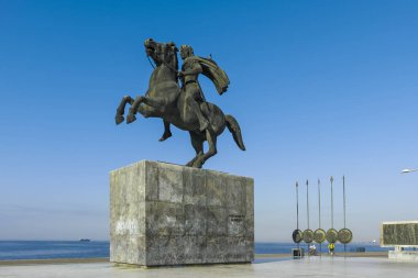 Yunanistan 'ın Selanik kentindeki Büyük İskender Anıtı