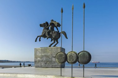 Yunanistan 'ın Selanik kentindeki Büyük İskender Anıtı