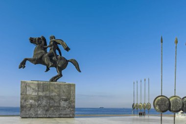 Yunanistan 'ın Selanik kentindeki Büyük İskender Anıtı