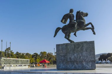Yunanistan 'ın Selanik kentindeki Büyük İskender Anıtı