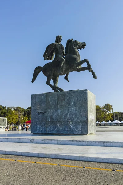 Alejandro Magno Monumento en la ciudad de Tesalónica, Grecia —  Fotos de Stock