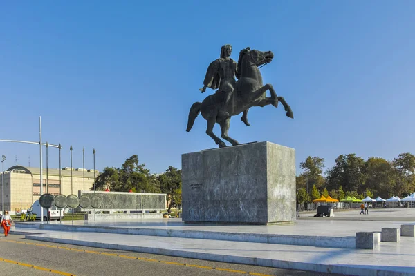 Памятник Александру Великому в городе Салоники, Греция — стоковое фото