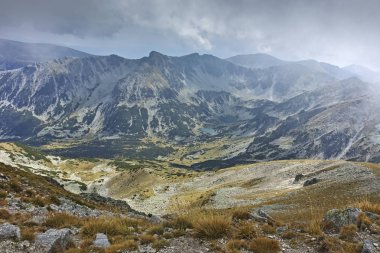 Musala zirvesinden panoramik manzara, Rila dağı, Bulgaristan